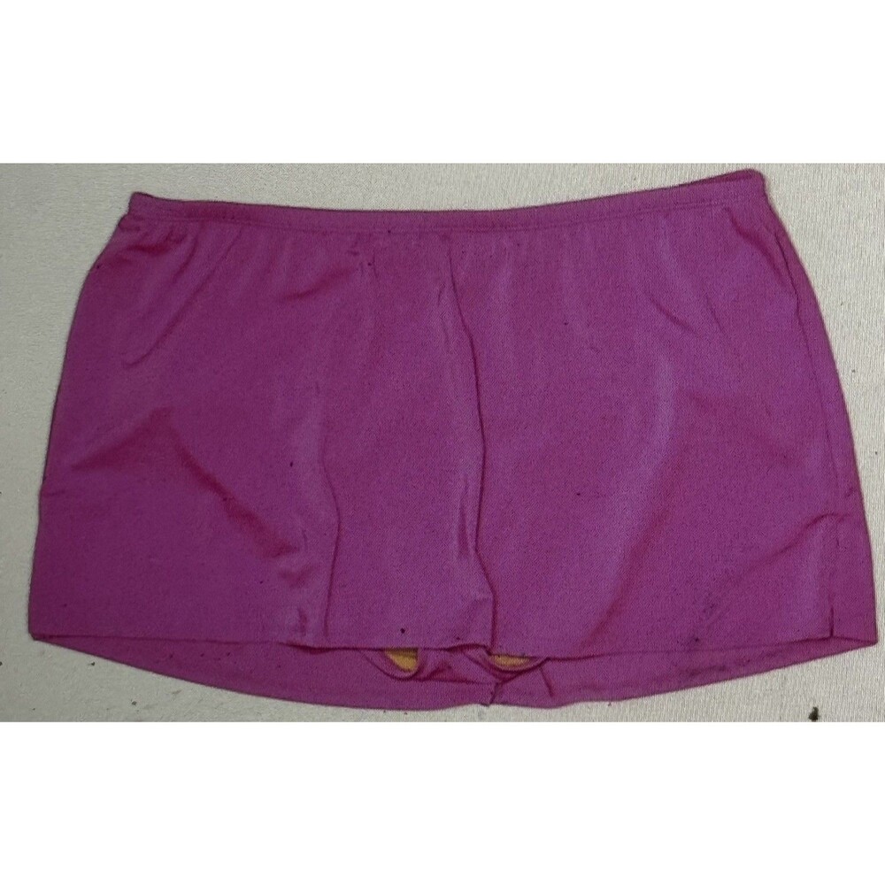 LANE BRYANT Bright Wine Purple Sz 16 Slitted Mid Waist Swim Skirt Bottom NWOT